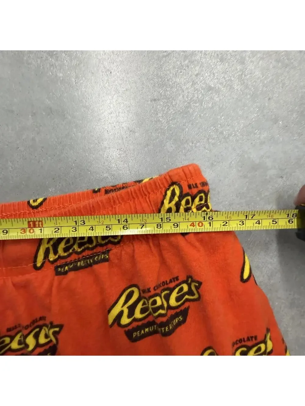 Reese's Peanut Butter Cups Lounge Pajama Pants Orange Logo Print Men's Large